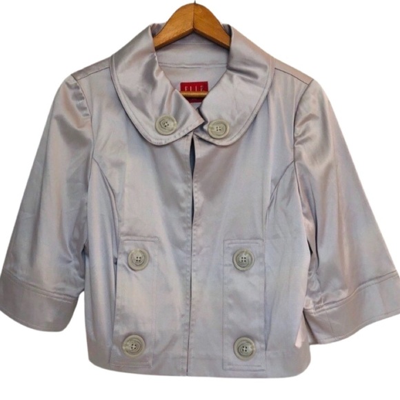 NWT ELLE Khaki Boxy Cut Crop Blazer - Picture 1 of 15